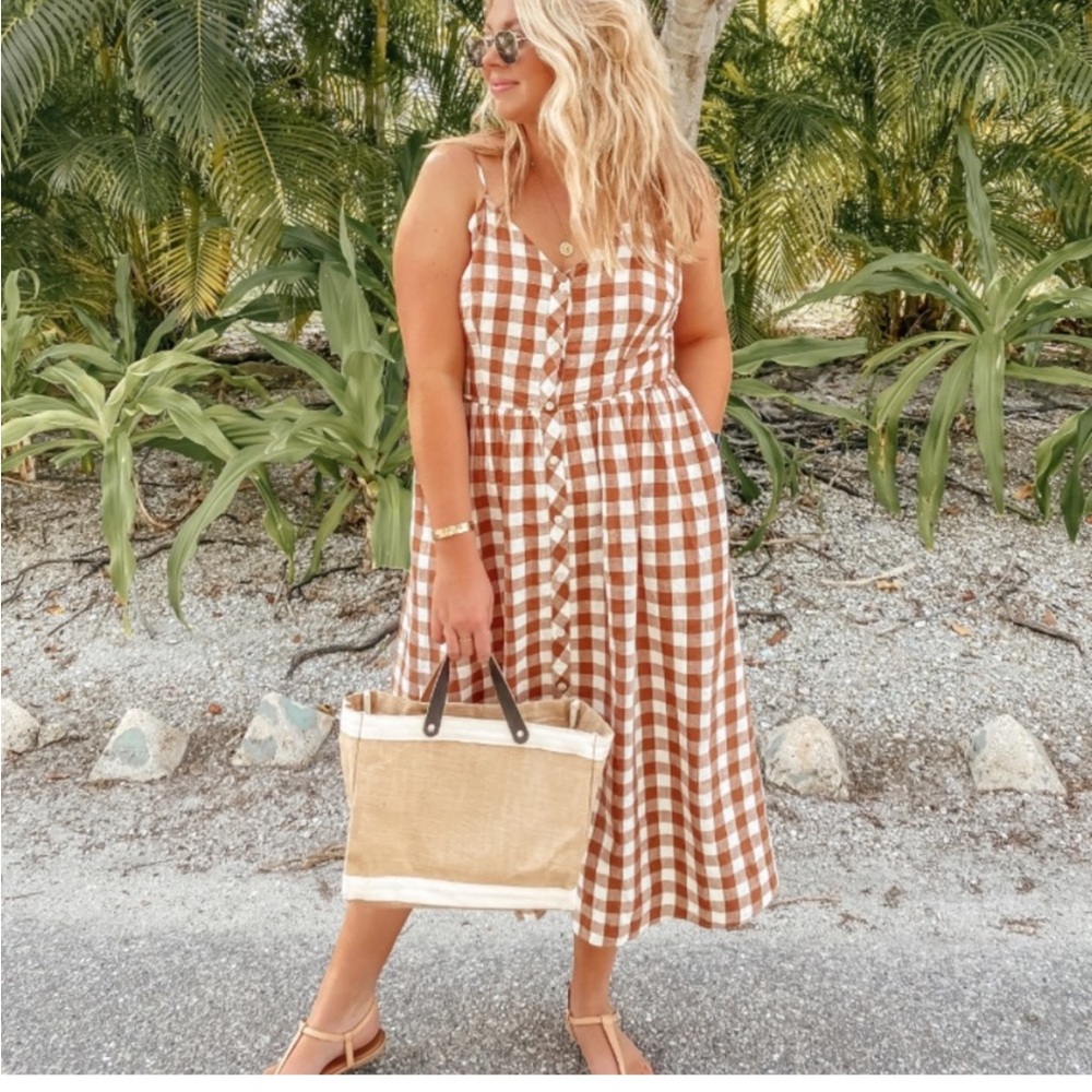 A New Day NWT Checkered Fit & Flare Dress Large